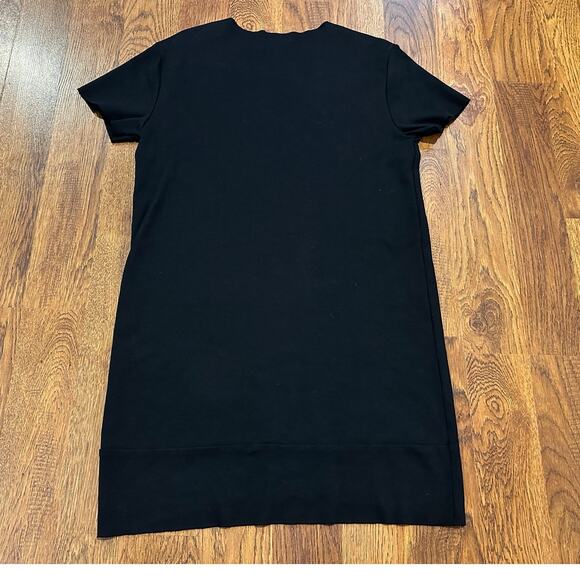 Zara Trafaluc Knit V Neck Shift Dress – Black, Size Small Minimalist Chic - Picture 2 of 8